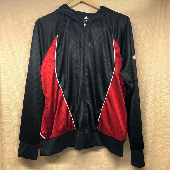 adidas red mesh jacket